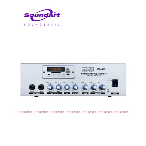 사운드아트 PA-60 /MP3  멀티 믹싱앰프/2CH 120W